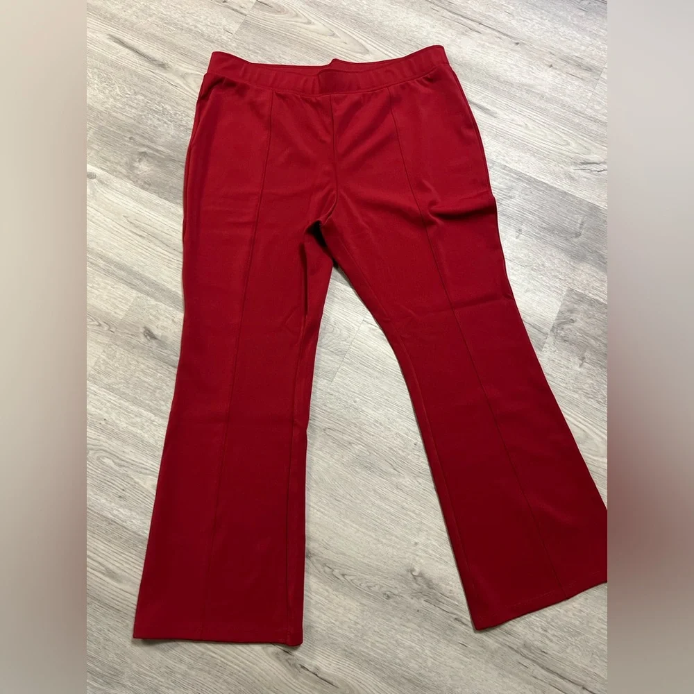 IMAN Global Chic Ponte Knit Bootcut Pant size 1X - Picture 2 of 9